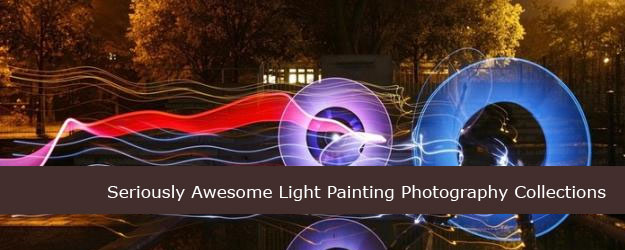 painting with light photography technique. Light paintings, also known as