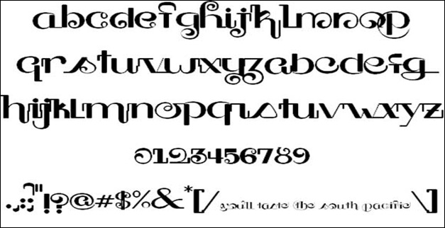 south pacific font