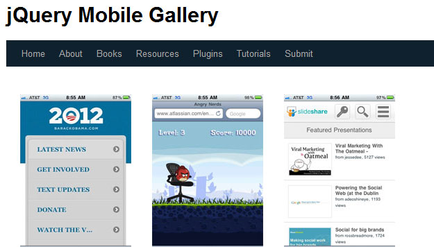jQuery Mobile Gallery