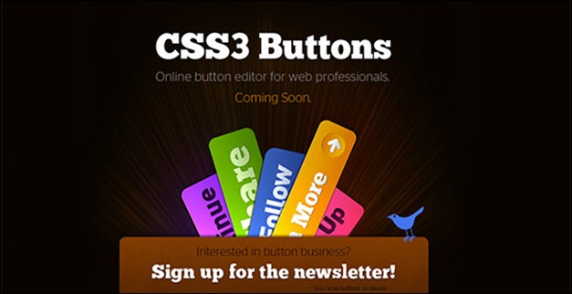 Css3 buttons coming soon page