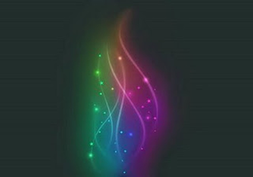 Magical rainbow flame background