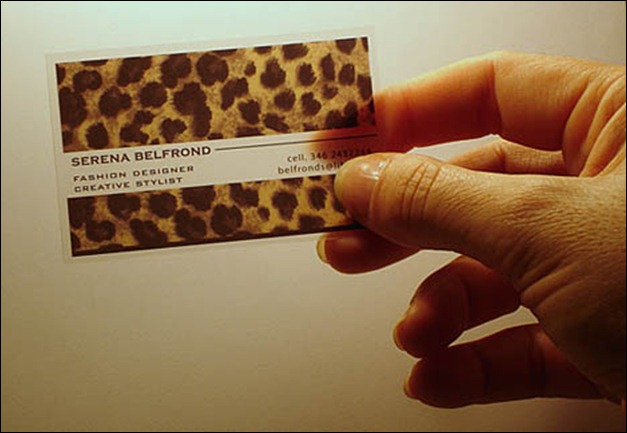 Fashion Designer Plastic Business Card