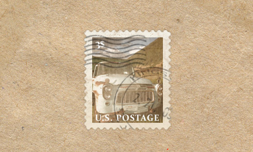Vintage Postage Stamp in Photoshop