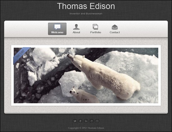 Edison - responsive vCard