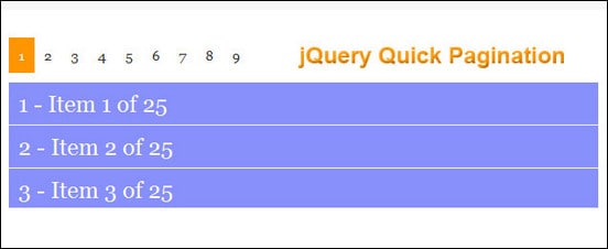jQuery Quick Pagination 
