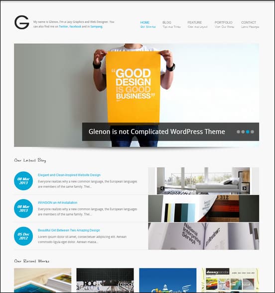 Glenon - Portfolio & Business WordPress Theme