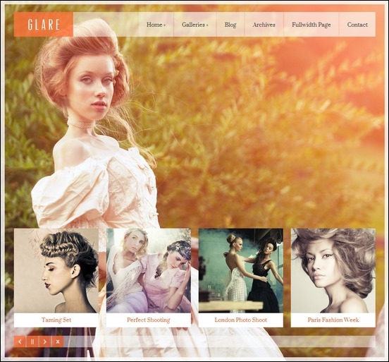 Glare Photography / Portfolio Theme for WordPress
