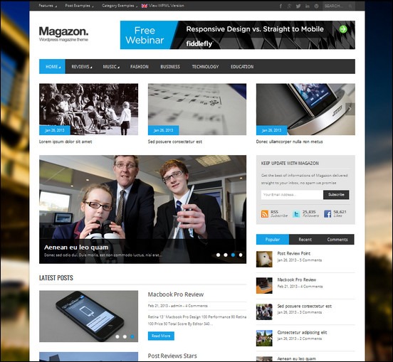 Magazon is an advanced responsive WordPress theme