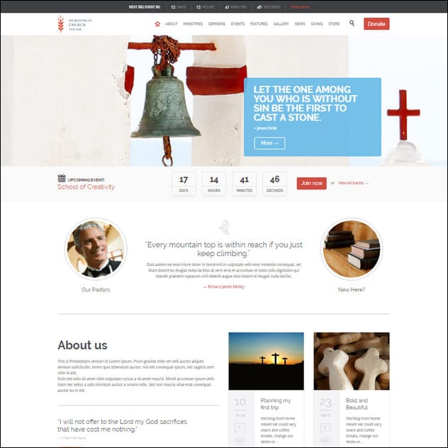 Church and Events - Theme for Churches and Events