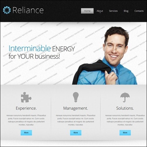 White Outsourcing Company business website template