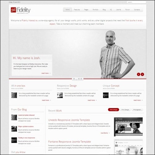 fidelity  Joomla 3.0 Template