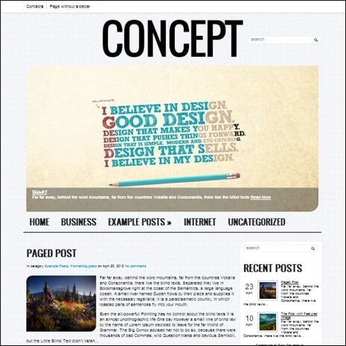 creative-concept free wordpress theme