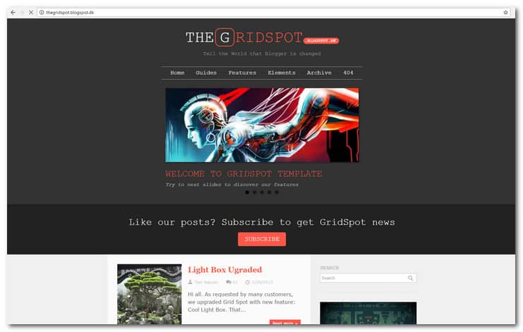 Grid Spot - Responsive Blogger Template