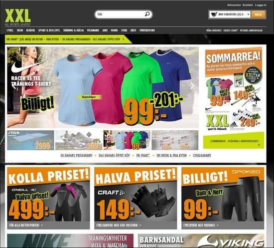XXL is a resposnive e-commerce site