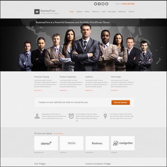 BusinessTwo - A Business Theme For WordPress