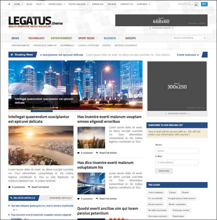 legatus responsive newsmagazine theme