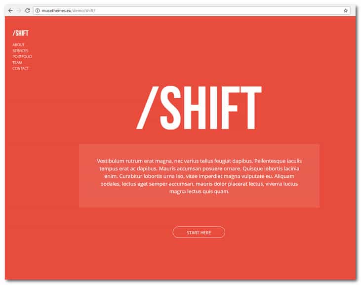Shift - Creative Muse Template for Portfolios