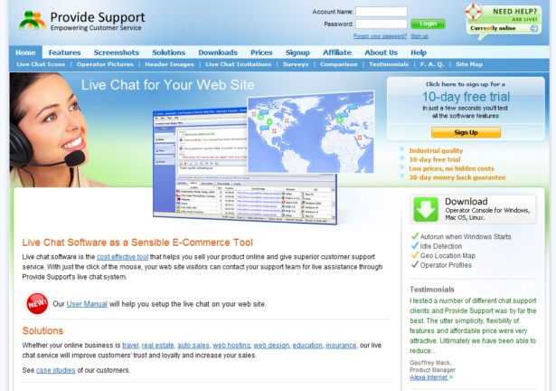 Provide Support - Live Chat Software for Live Support and Live Help