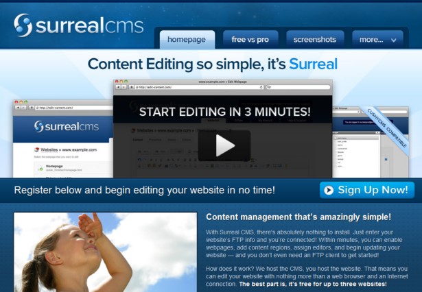 SurrealCMS - A Free and Simple CMS for Web Designers