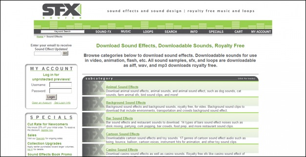 SFX Source Sound Effect Download