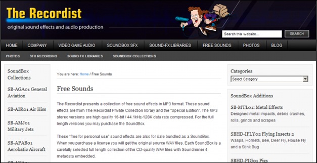 The Recordist, Sound Effect Download