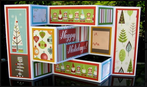 Christmas Card Tri Fold Shutter