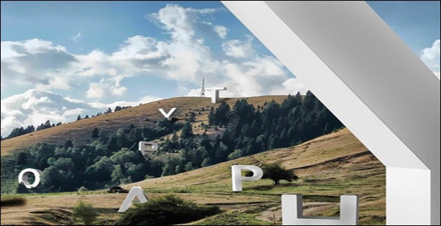typhography on a hill