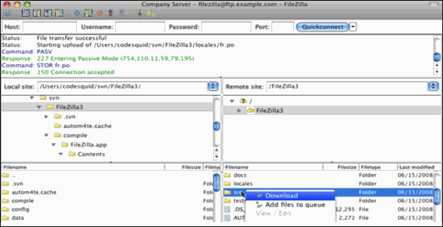 filezilla