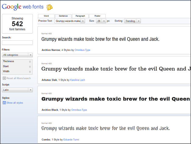 google-web-fonts