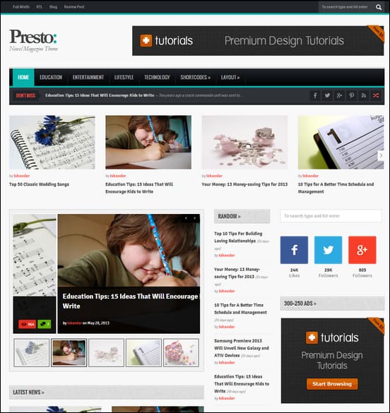 Presto - Powerful Blog/Magazine WordPress Theme
