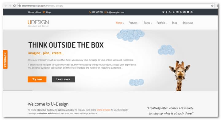 U-Design Review – Responsive Multi-purpose WordPress Theme