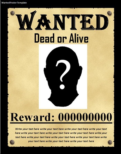 Free Wanted Poster template