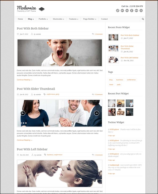 modernize responsive skeleton theme