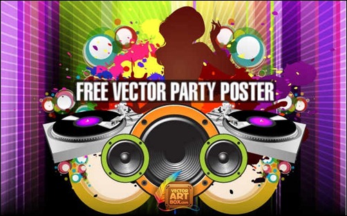 free-vector-party-poster