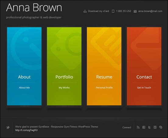 Cascade - Personal vCard template
