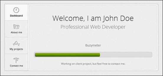 Digital vCard portfolio template