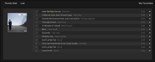 HTML5 music player