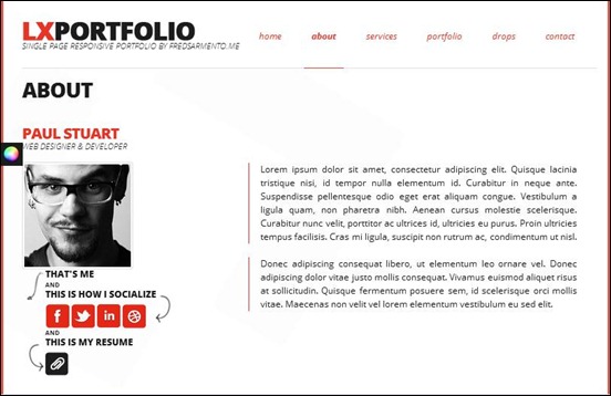 LXPortfolio - Single Page Responsive Portfolio