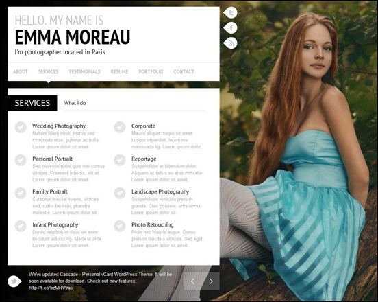 Monaco - Personal vCard Template