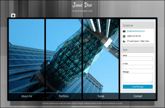 Sliding Background vCard