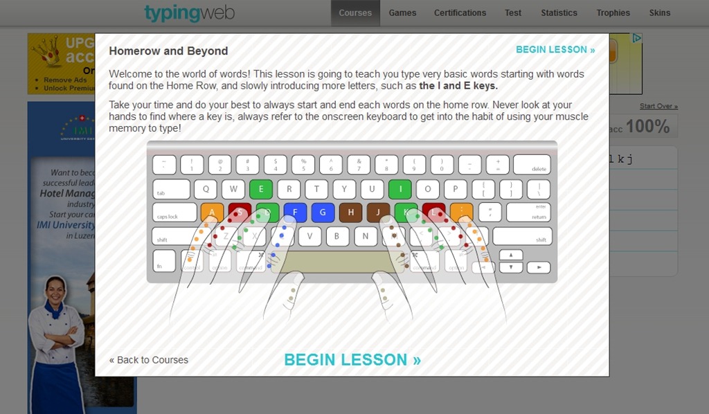 typing practice online free websites