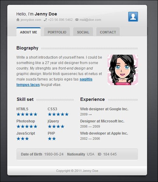 vCard advanced