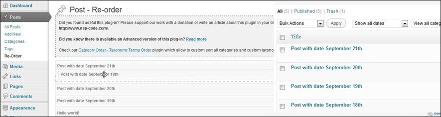 How to Reorder Posts in WordPress without Changing Dates