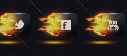 3D Buttons on fire