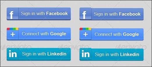 Colorful website buttons