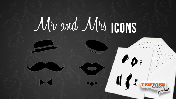 Freebie Friday – Mr and Mrs Vector Icons
