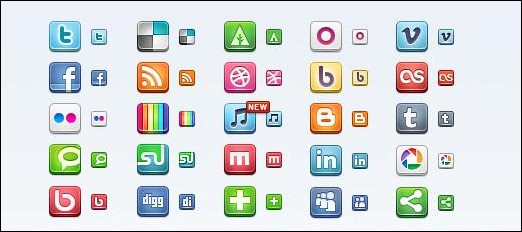Sleek Media Icons