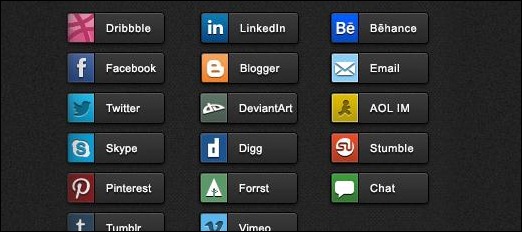 Social share buttons pack