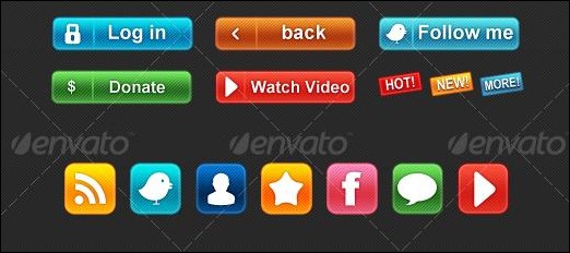 Web 2.0 buttons
