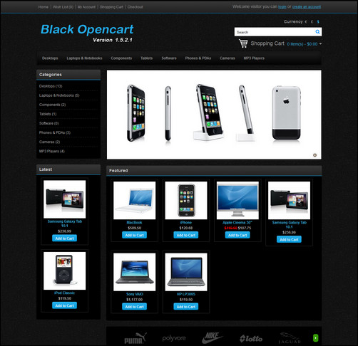 black-opencart-template
